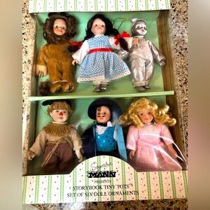 Wizard of Oz 87’ Storybook Tiny Tots Set of 6 Doll Ornaments, Limited Edition